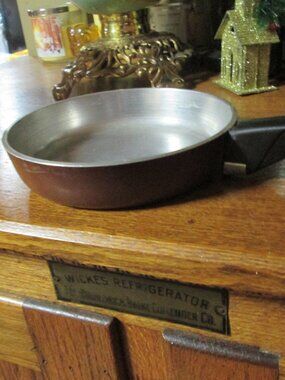 vtg club cast aluminum fry pan saute pan 6.5 in brown club
